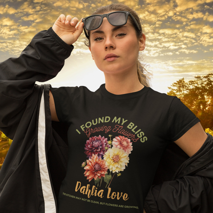 "Blooming Bliss": Dahlia Love - Women's Fitted Eco-T for Flower Lovers