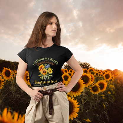 "Blooming Bliss": Sunflower Love - Women's Fitted Eco-T for Flower Lovers