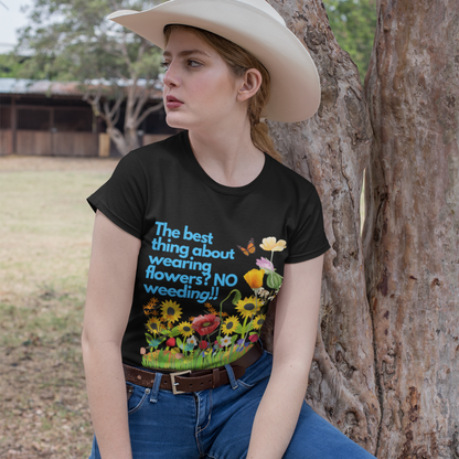 "Sweet Floral Tee's" NO Weeding -  Women's fitted eco tee