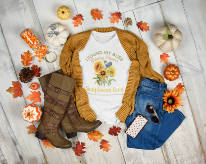"Blooming Bliss": Sunflower Love - Women's Fitted Eco-T for Flower Lovers
