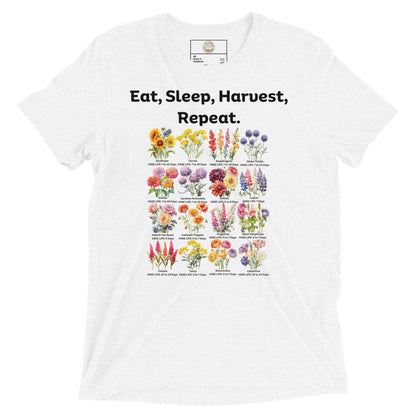 "Floral Whispers" Eat, Sleep, Harvest, Repeat - Short sleeve t-shirt