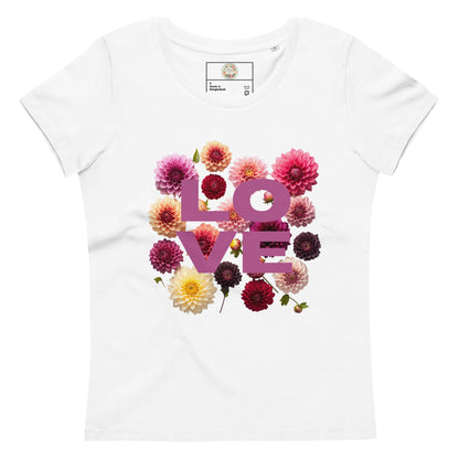 "Sweet Floral Tee's" Ball Dahlias - Women's fitted eco tee